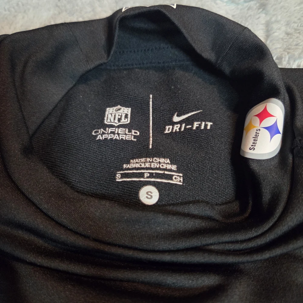Nike Pittsburgh Steelers Shirt Men's Size S Black On Field Long Sleeve 2-Sided - Picture 11 of 12